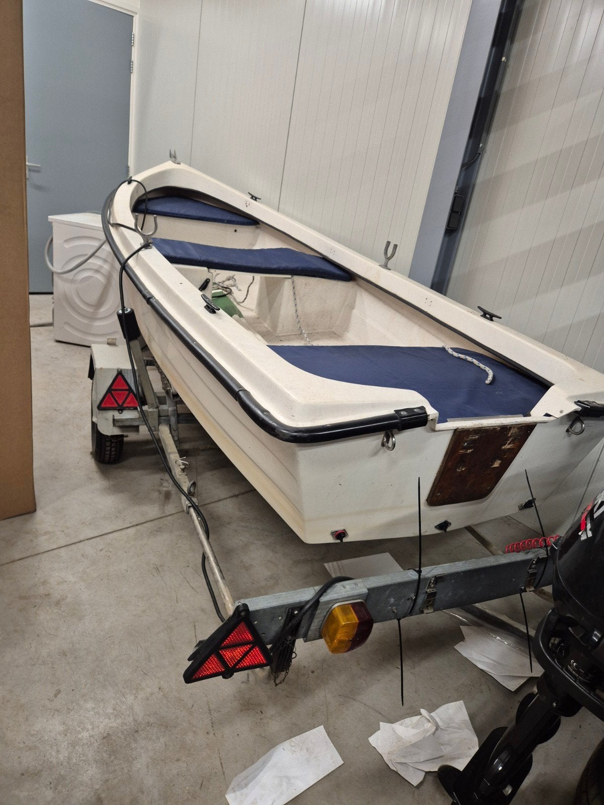 boot met trailer en 5pk buitenboord motor., Ophalen, Gebruikt, Benzine, Buitenboordmotor