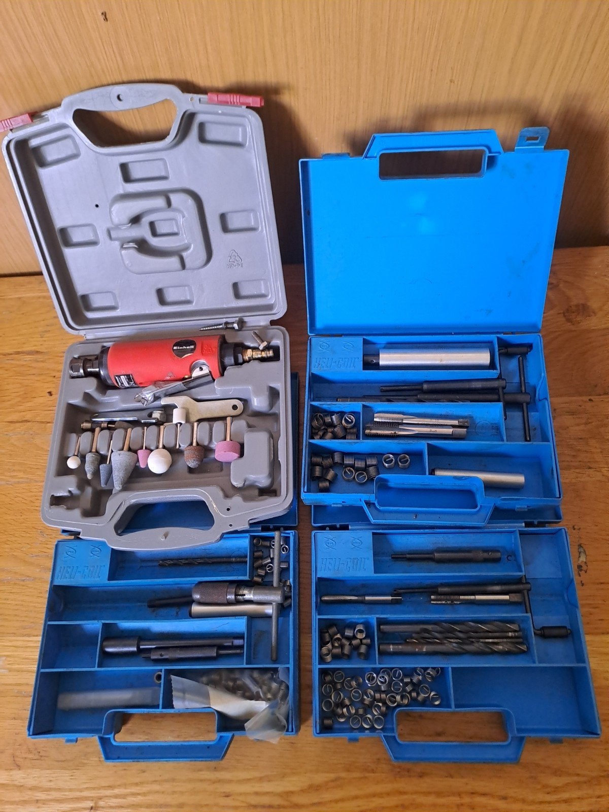 Heli-Coil reparatiesets en Einhell slijpmachine, Ophalen, Gebruikt