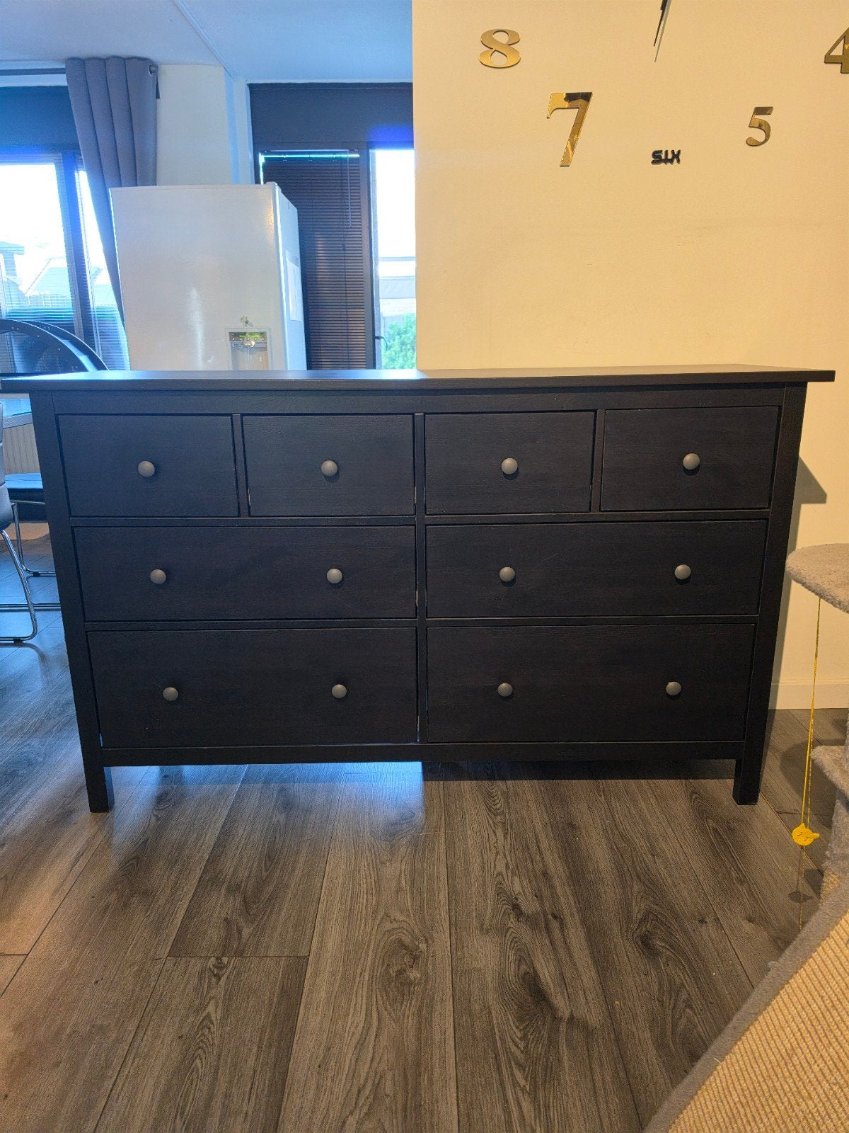ikea hemnes ladekast zwartbruin met 8 lades., Ophalen, Gebruikt, 5 laden of meer, Minder dan 100 cm