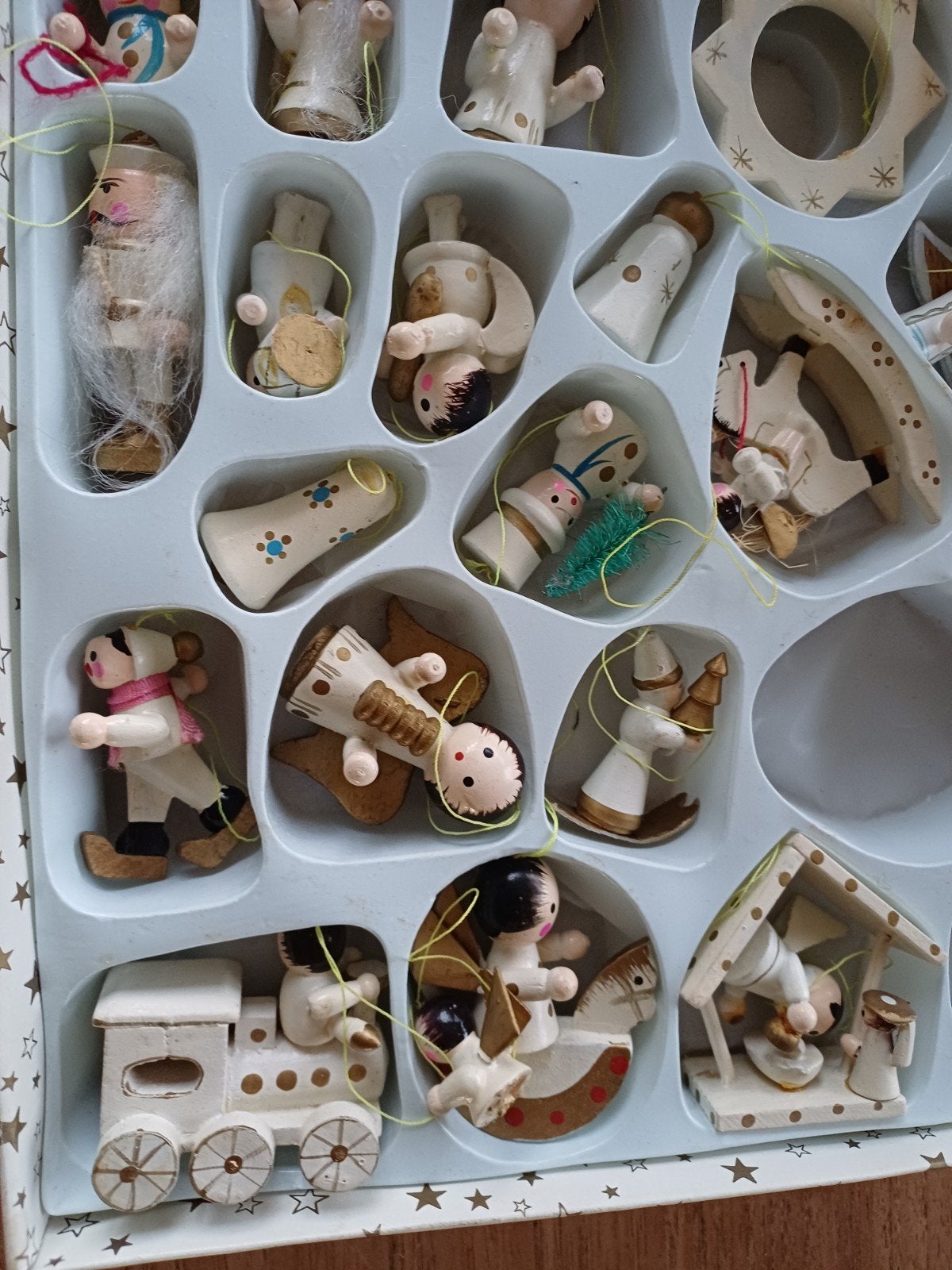 Scandinavische kerst houten kerstversiering  brocante, Ophalen of Verzenden, Gebruikt