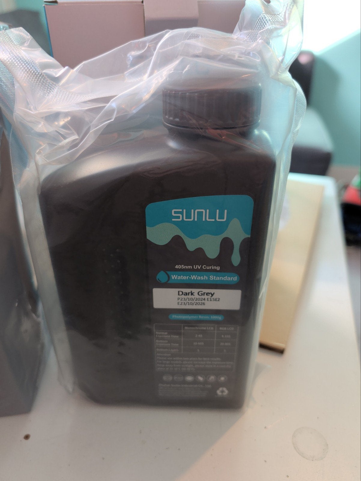 15x SUNLU Water-Wash Standard 3D Printing Resin (Grijs), Ophalen of Verzenden, Nieuw, Resin/Hars, SUNLU