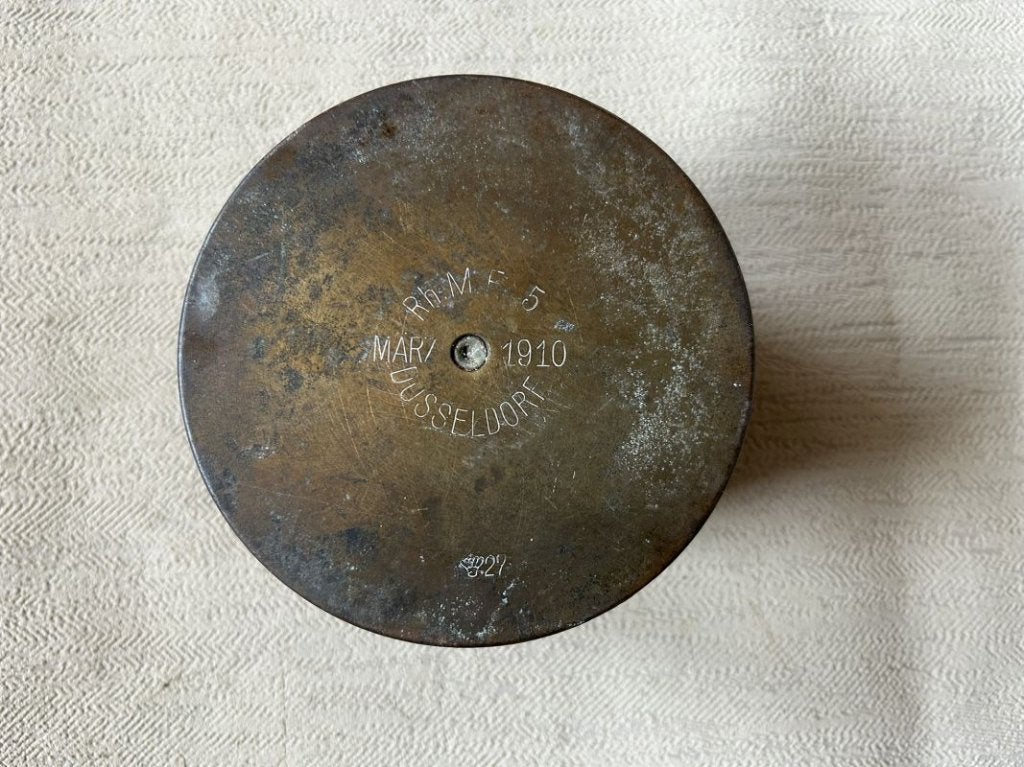 wo1 - Duitse 105mm huls - 1910 - LEEG, Ophalen of Verzenden, Landmacht, Duitsland, Hulzen of Bodemvondsten