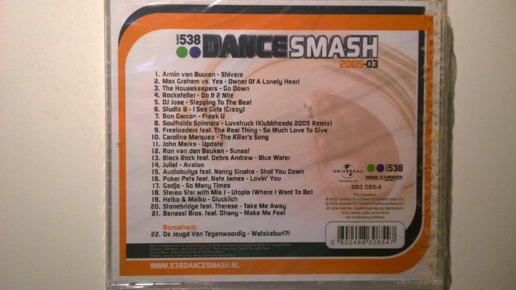 538 Dance Smash 2005 Volume 3, Cd's en Dvd's, Cd's | Verzamelalbums, Ophalen of Verzenden, Zo goed als nieuw, Dance