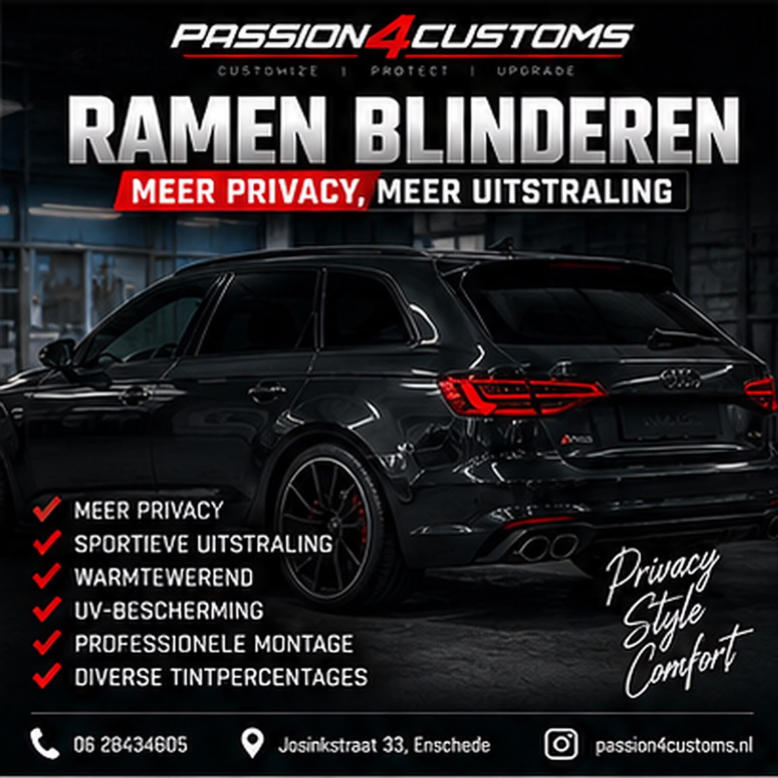 Autoramen blinderen / tinten | Professionele raamfolie, Ophalen