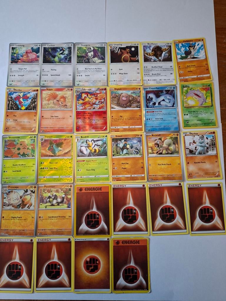 Diverse Pokémon kaarten - Set van 29, Ophalen of Verzenden, Gebruikt, Meerdere kaarten