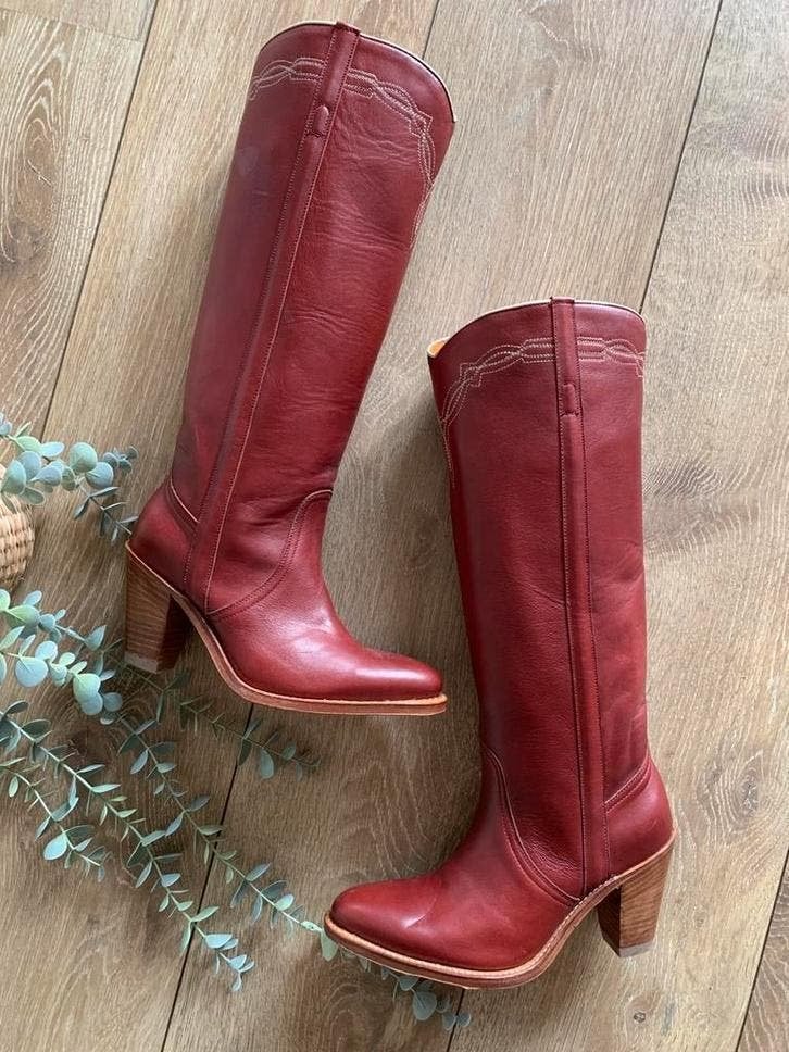 Frye hoge cowboylaarzen hak 37 western boots laarzen, Kleding | Dames, Schoenen, Hoge laarzen, -, Nieuw, Ophalen of Verzenden