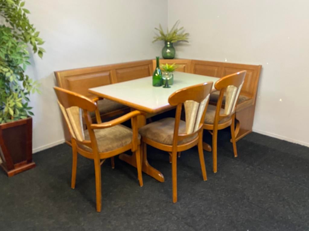 Originele Duitse eethoek Oostenrijkse hoekset eettafel, Ophalen, Gebruikt, Duitsland tirol alpen stube apresski wintersport zwitserland