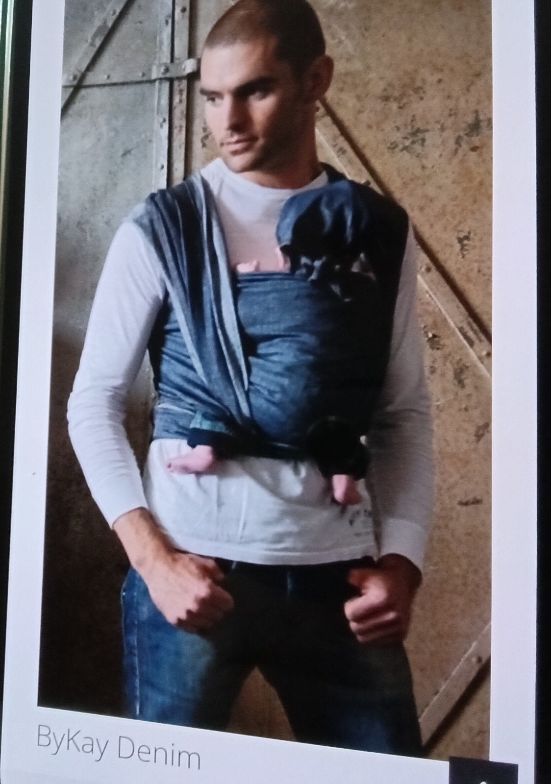 ByKay draagdoek denim maat 6, Kinderen en Baby's, Babydragers en Draagdoeken, Ophalen of Verzenden, Zo goed als nieuw, Draagdoek