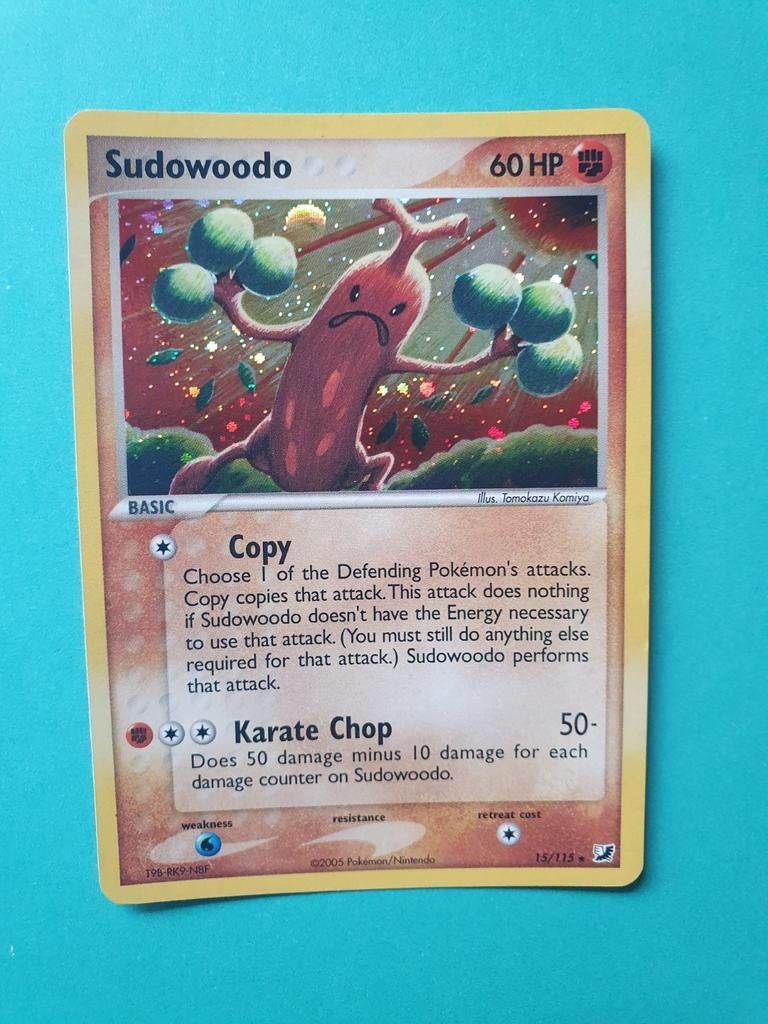 Sudowoodo 15/115 holo pokemon kaart, Ophalen of Verzenden, Gebruikt