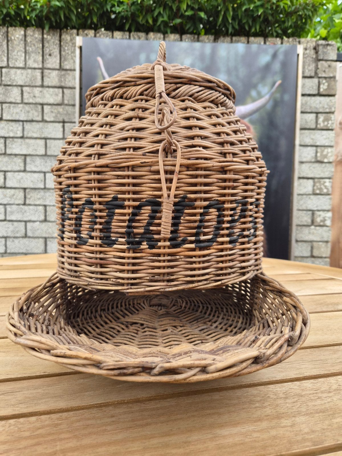 Rotan aardappelmand - Onbeschadigd, 38cm hoog, Ophalen, Minder dan 50 cm