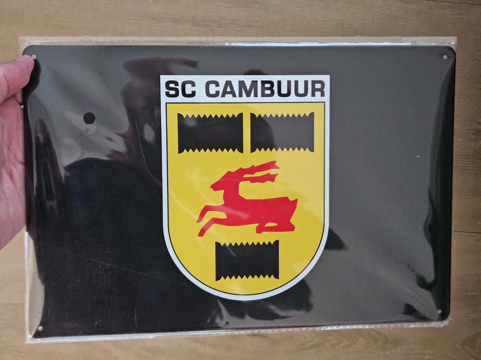 Metalen bordje SC Cambuur blikken bordje, Verzenden, Overige typen, Nieuw, Nvt