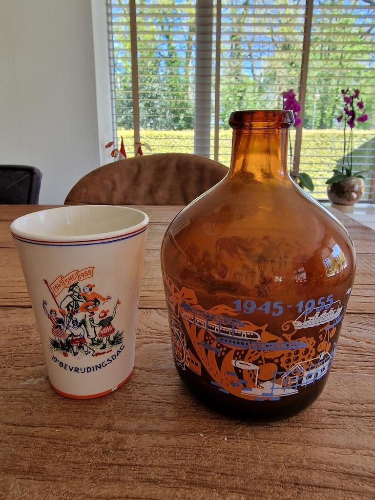 Bevrijdings fles en beker mok, Ophalen of Verzenden