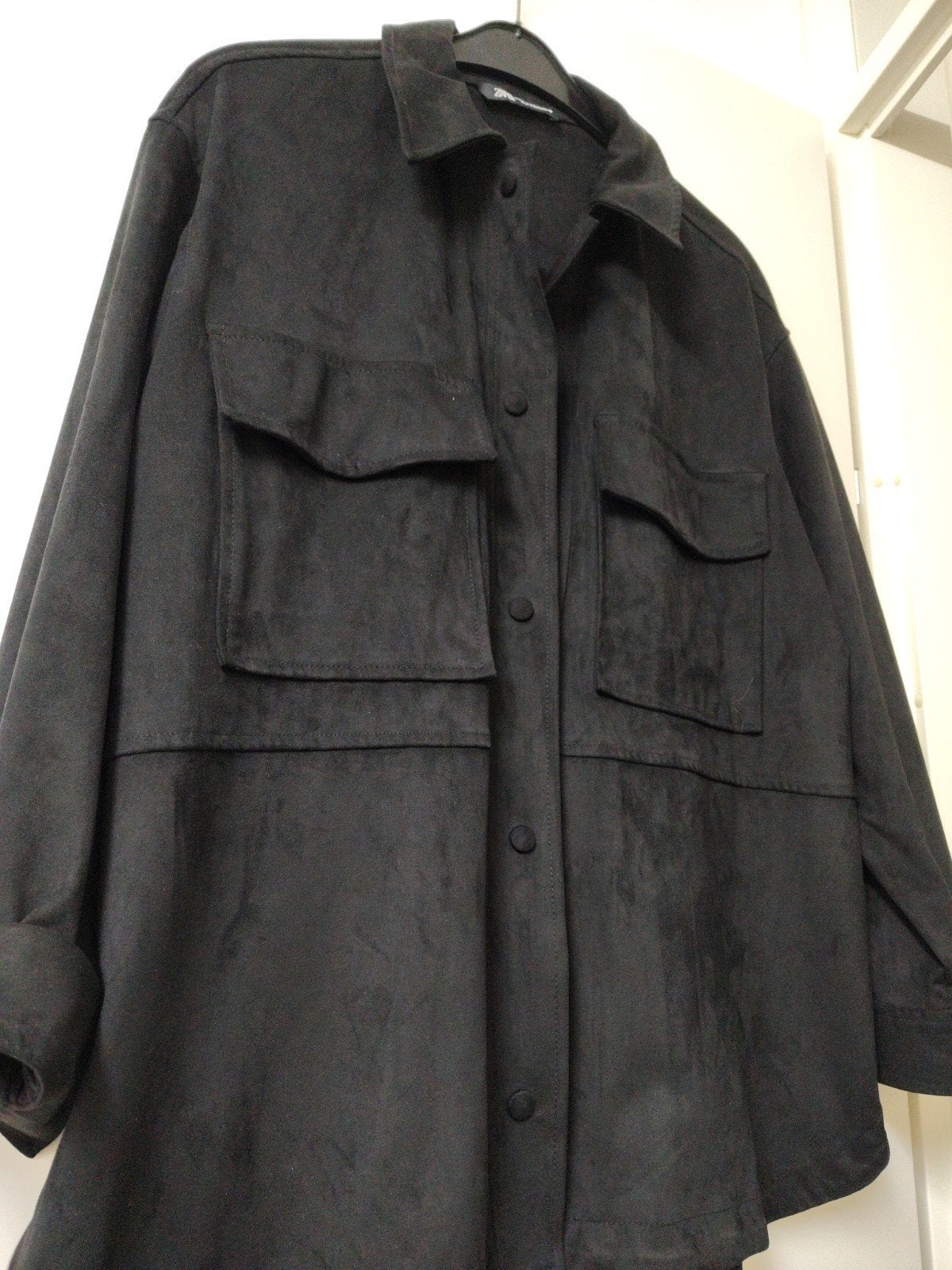 Zwarte suède-look jasje van Zara. XXL, Verzenden, Maat 46/48 (XL) of groter, Zo goed als nieuw, Jasje