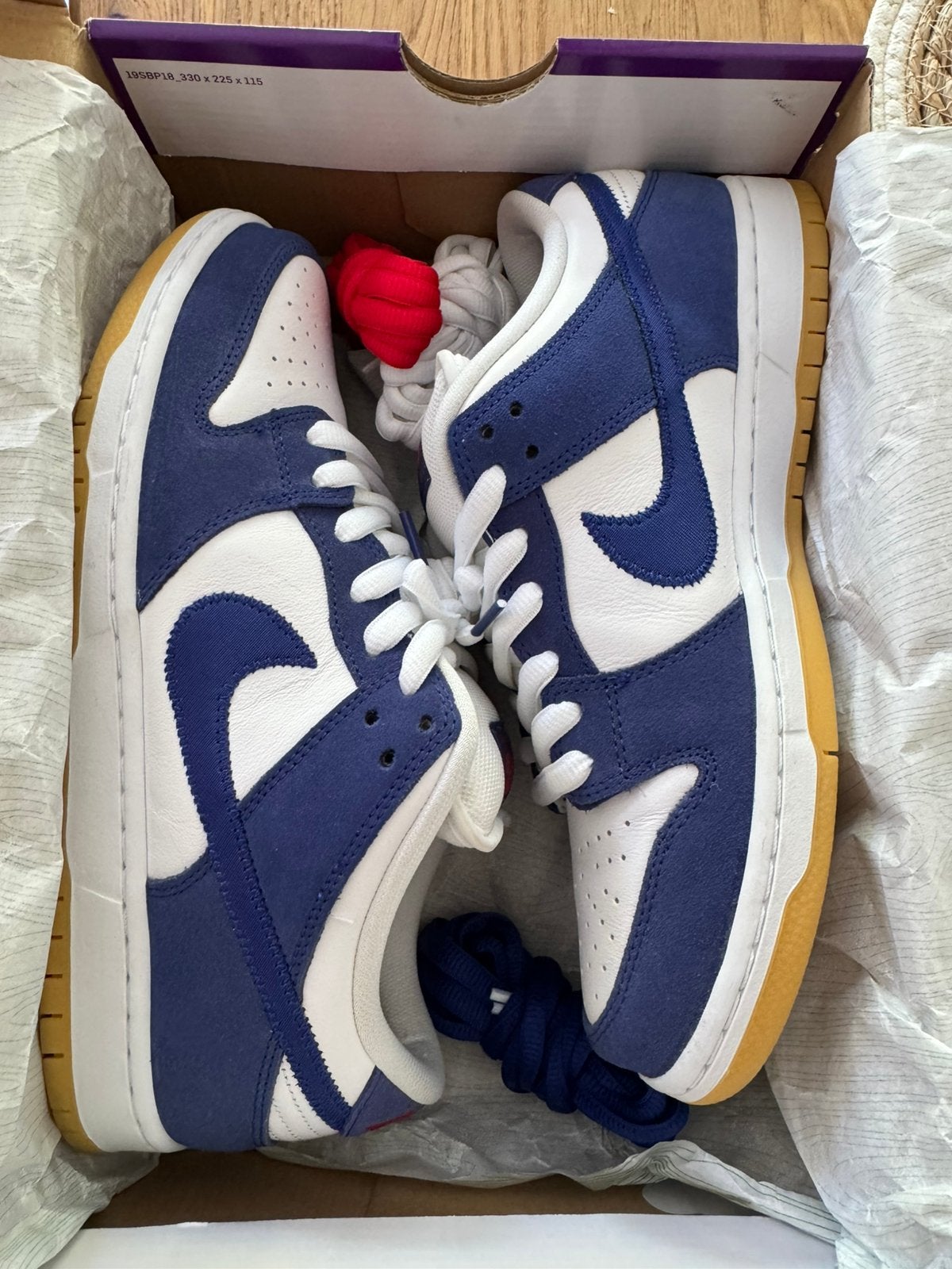 Nike SB dunk Low Los Angeles Dodgers | 43, Blauw, Ophalen of Verzenden, Sneakers of Gympen, Zo goed als nieuw