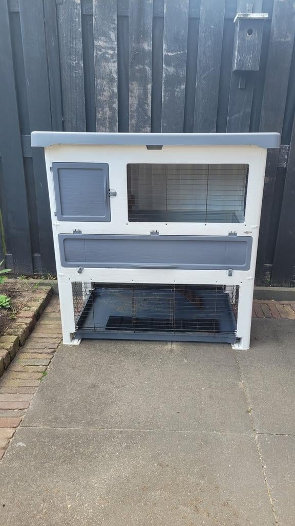 Konijnenhok kunststof Ferplast 120cm hoog, Dieren en Toebehoren, Knaagdieren en Konijnen | Hokken en Kooien, Ophalen, 110 cm of meer