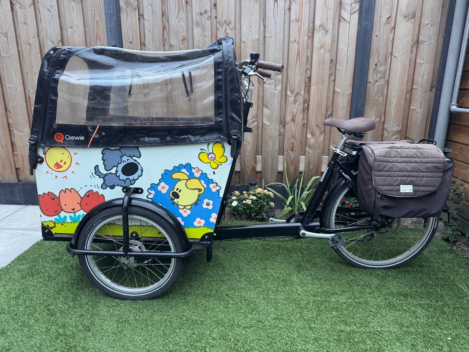 Elektrische Babboe big met huif, 4 kinderen of meer, Gebruikt, Huif, Ophalen