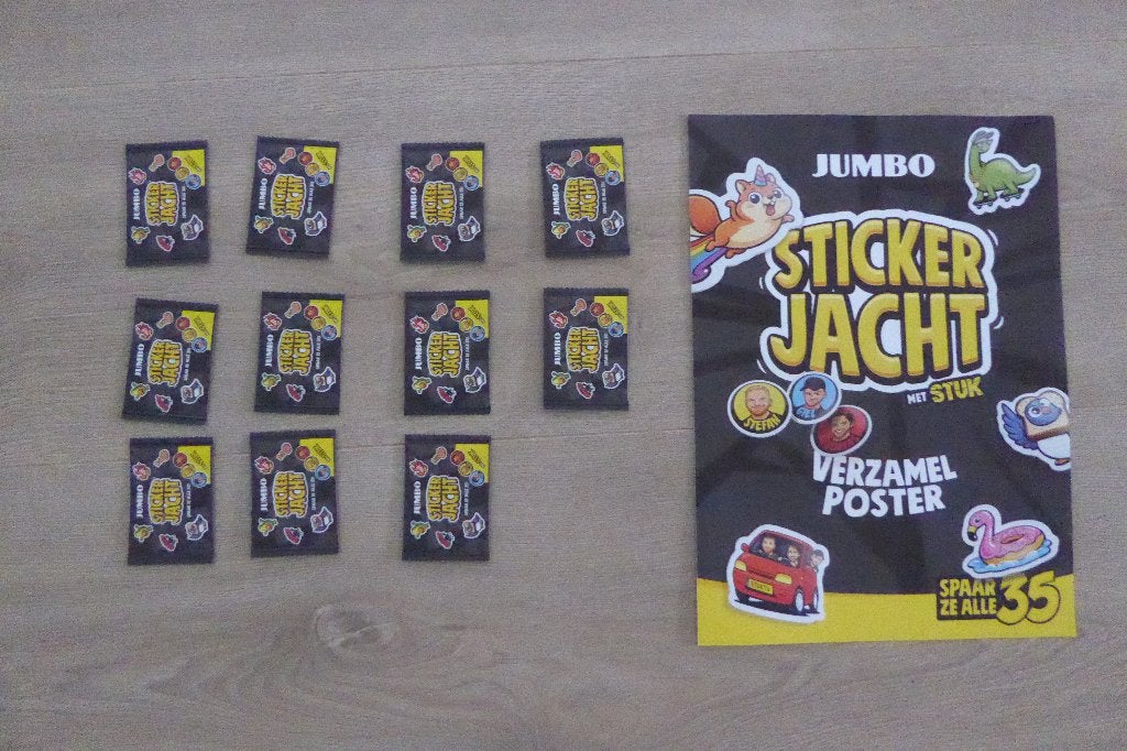 Stickerjacht Stuktv Stuk tv Jumbo 11 zakjes verzamelposter, Jumbo, Ophalen of Verzenden