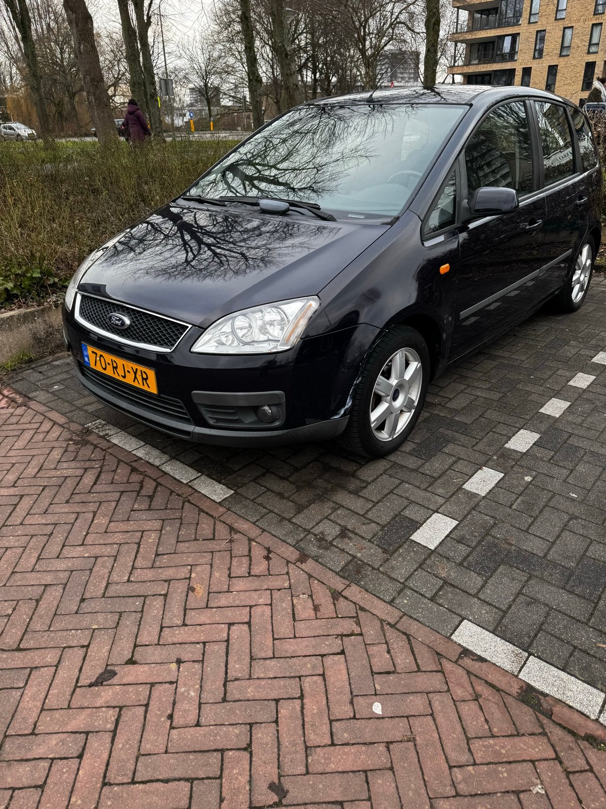 Ford C-Max 1.6 74KW 2005 Blauw, Auto's, Voorwielaandrijving, 1596 cc, 4 cilinders, Blauw