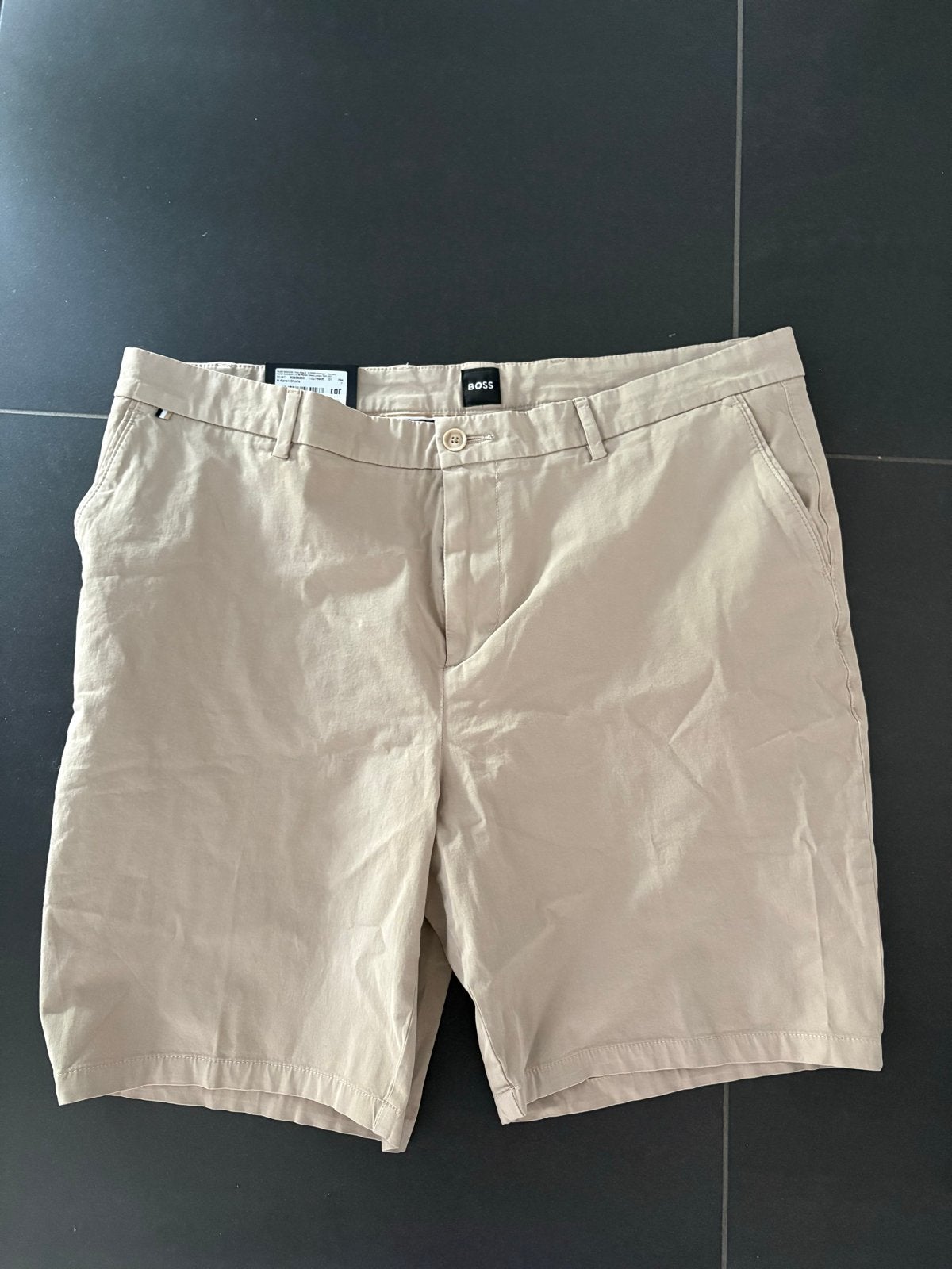 BOSS Kane Shorts - Modern Regular Fit - Beige, Ophalen of Verzenden, Nieuw, Maat 56/58 (XL), Beige