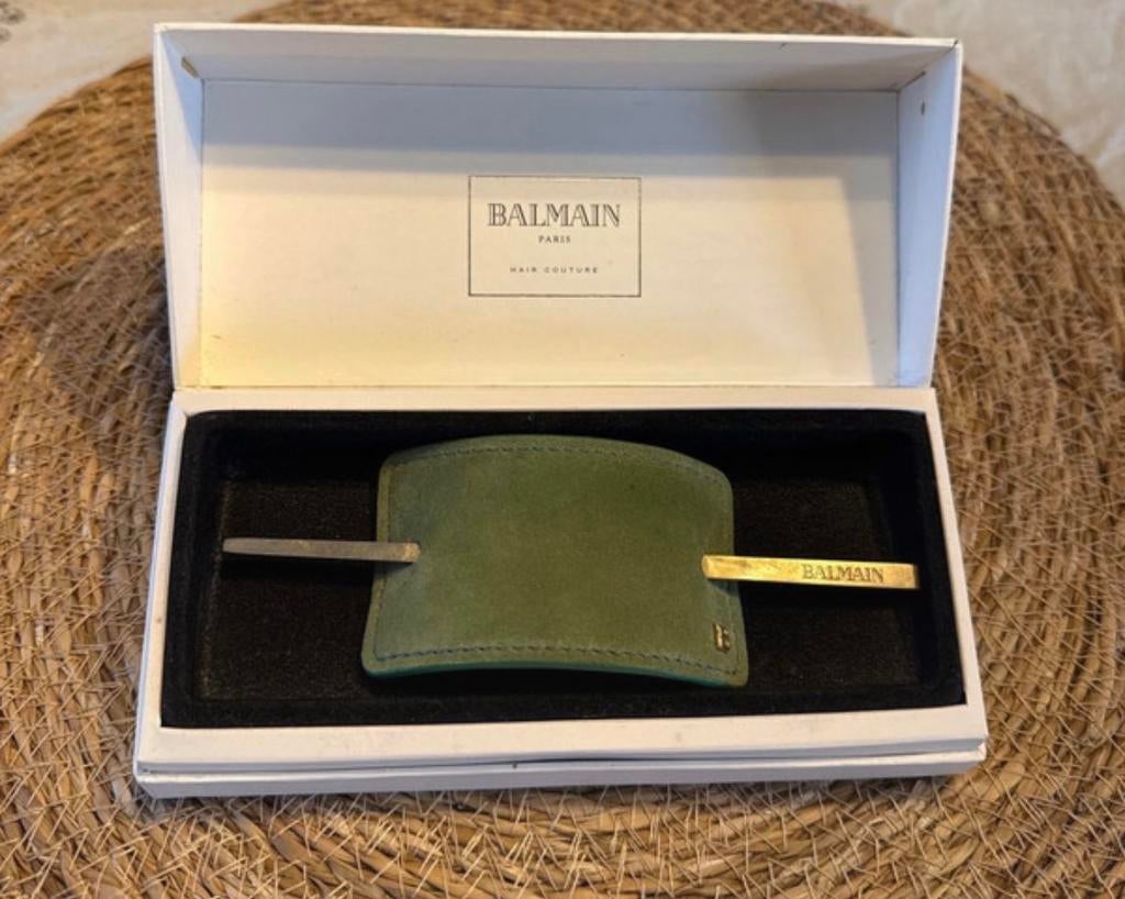 Balmain Paris Luxury Hair Barrette Groen (Limited Edition), Ophalen of Verzenden, Zo goed als nieuw