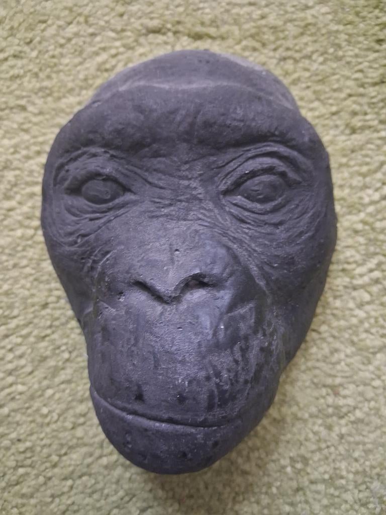 Vintage Gorilla Hoofd Muurdecoratie - 'Crimp' Kunstwerk, Verzamelen, Beelden en Beeldjes, Ophalen of Verzenden