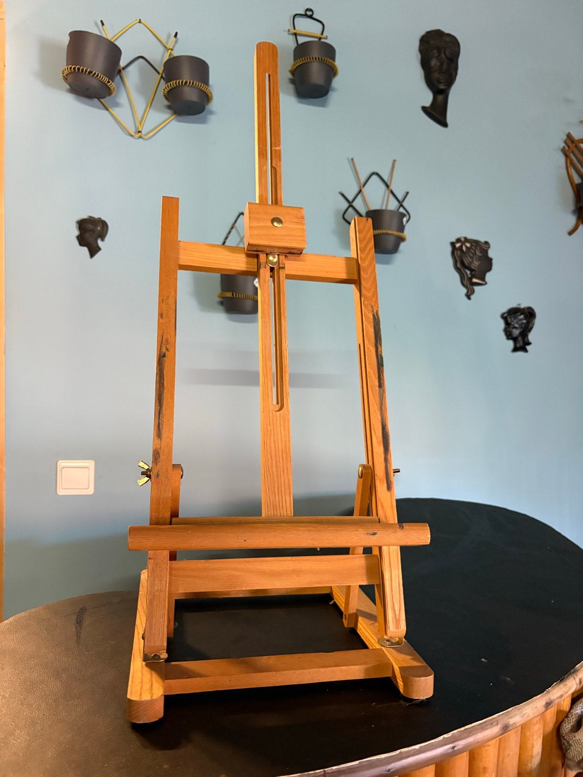 Houten tafel ezel - Ideaal voor schilderen en display, Ophalen, Gebruikt, Ezel