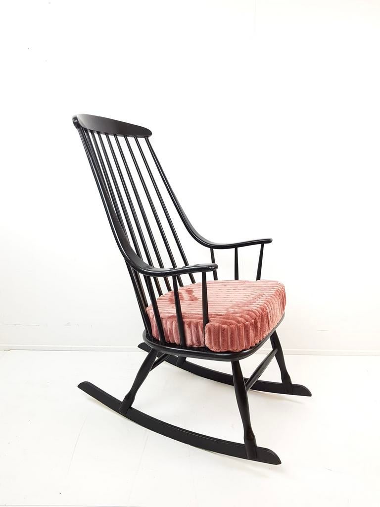 Vintage zwarte schommelstoel Lena Larsson Nesto roze, -, Zwart, -, Ophalen of Verzenden