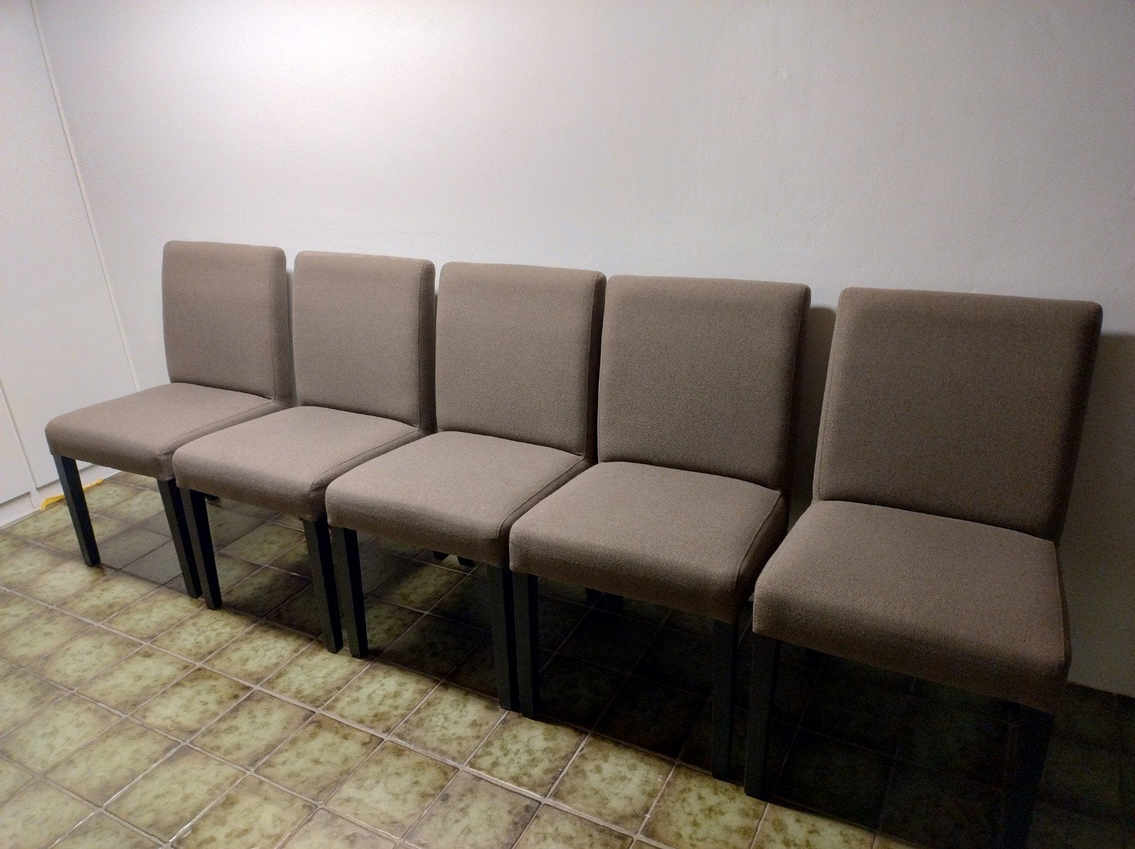 Set van 5 eetkamerstoelen - Comfortabel en stijlvol, Ophalen, Gebruikt, Bruin, Vijf, Zes of meer stoelen