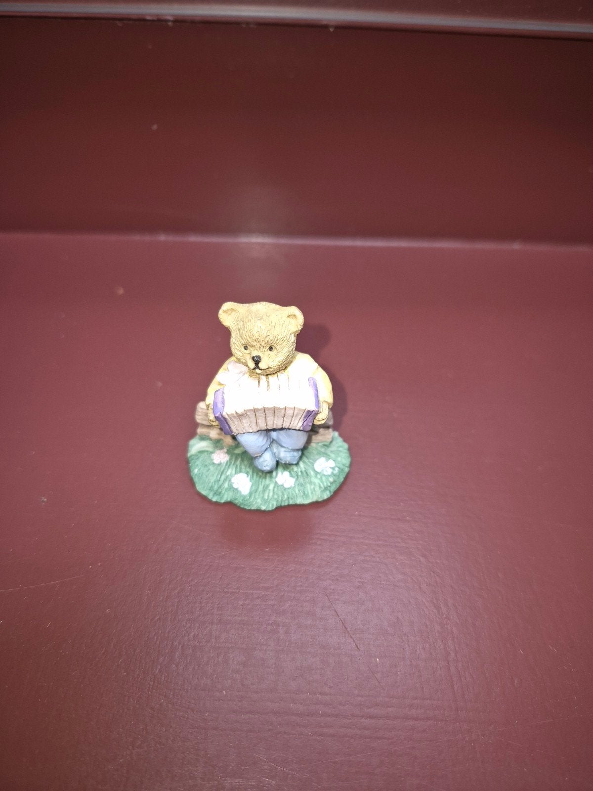 Schattig Cherished Teddies Beeldje - Beer met accordeon, Ophalen of Verzenden, Zo goed als nieuw
