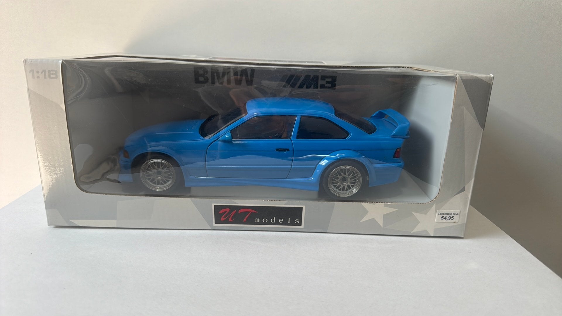 UT Models BMW M3 e36 gt blauw 1:18 utmodels, Hobby en Vrije tijd, Modelauto's | 1:18, Ophalen of Verzenden, Gebruikt, Auto, UT Models
