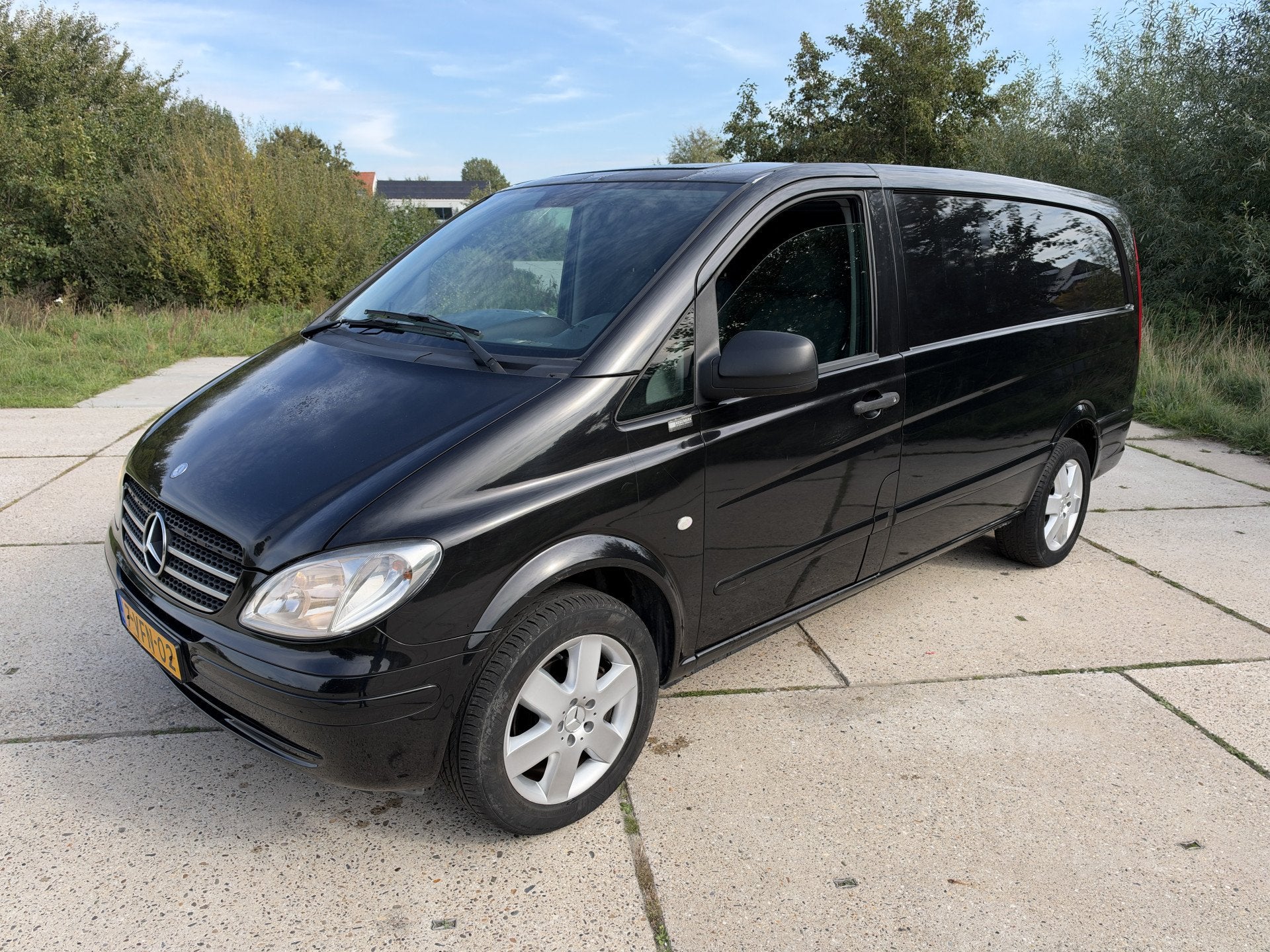 Mercedes-Benz Vito 111 CDI L2 123.748km NAP airco 3 zits, Auto's, Gebruikt, Zwart, 116 pk, Zwart