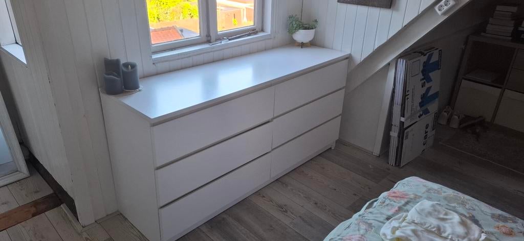 Ikea ladekast Malm, Ophalen, 100 tot 150 cm, 5 laden of meer, Zo goed als nieuw