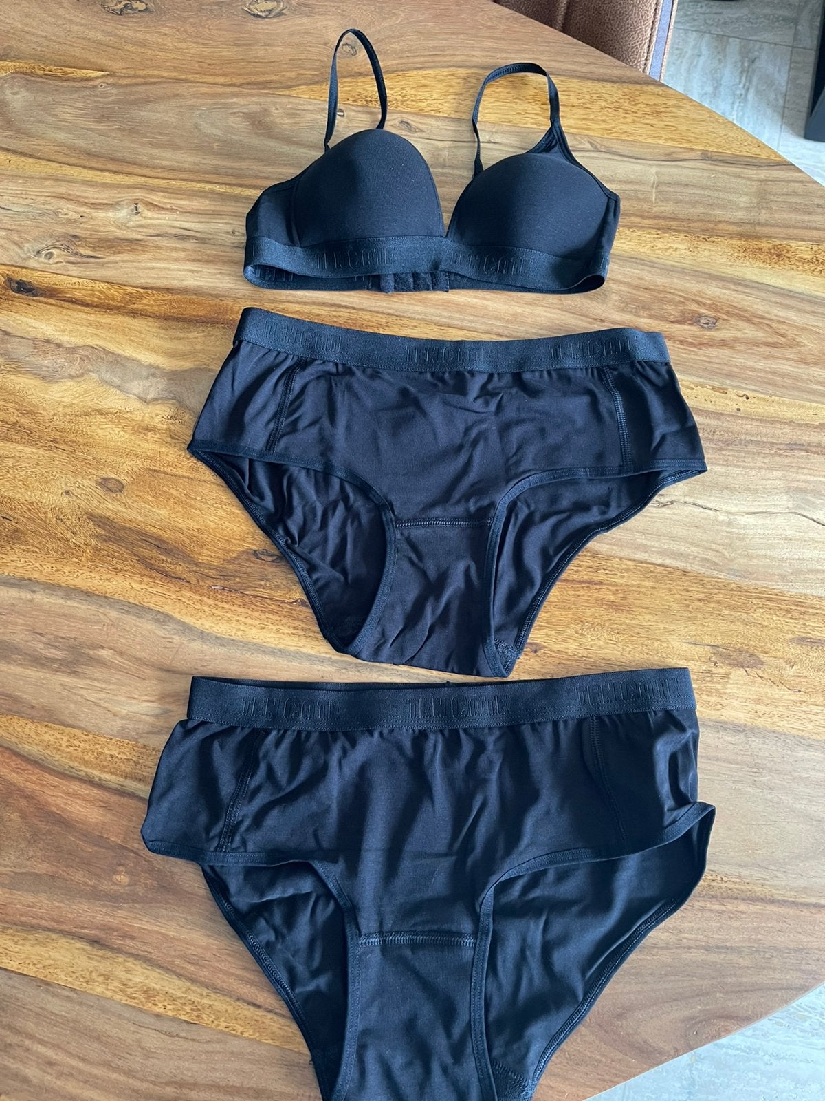 Ten cate bh 65a en 2x hipster maat 170/176, Verzenden, Zwart, Setje