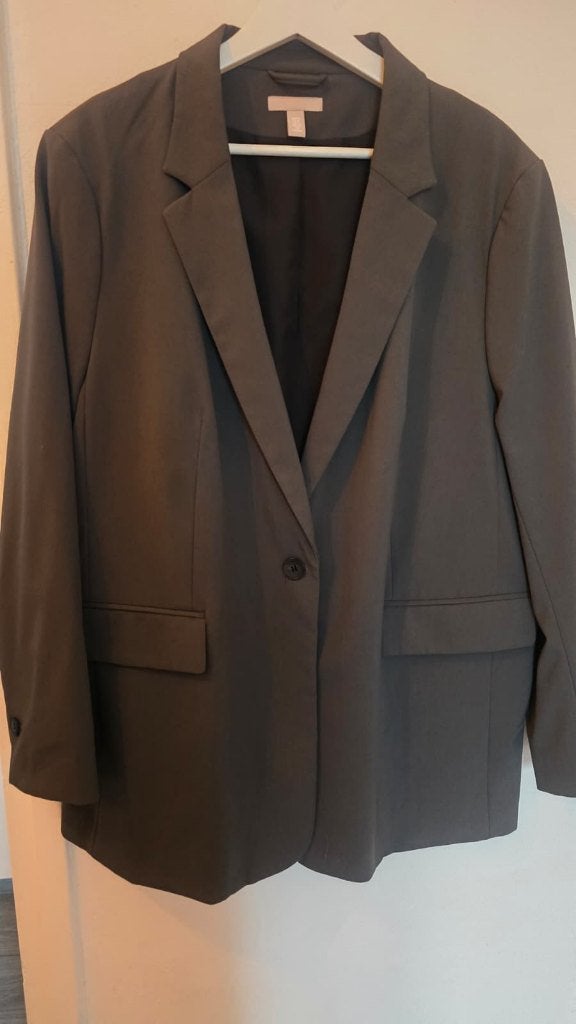 Blazer | Donker grijs | H&M (NIEUW), H&M, Maat 46/48 (XL) of groter, Nieuw, Ophalen of Verzenden
