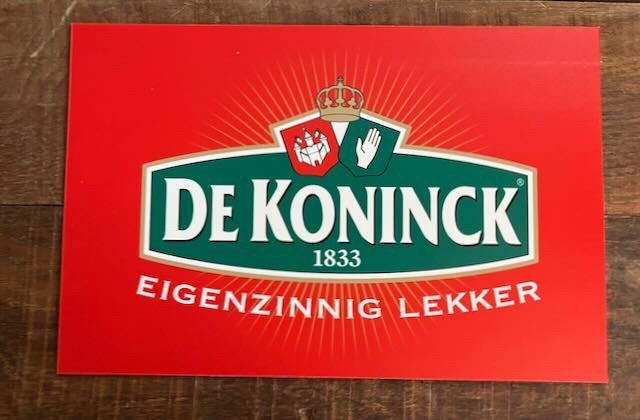 De KONINCK reclamebordje, Ophalen of Verzenden, Zo goed als nieuw, Reclamebord, Plaat of Schild, Overige merken