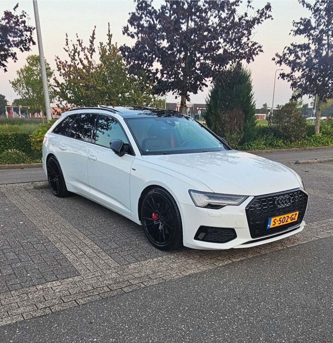 Audi A6 45 Tfsi 320pk quattro 2019 Wit, pano, b&o advanced,, Auto's, Automaat, Zwart, 4 cilinders, 320 pk