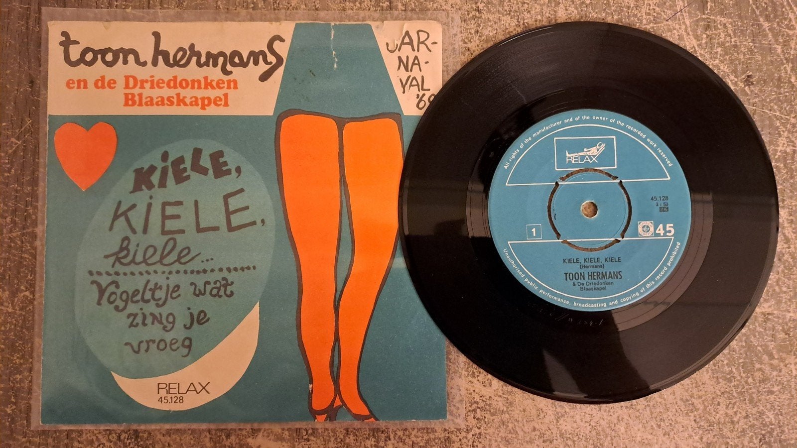 Toon hermans en de driedonken-kiele kiele, Gebruikt, 7 inch, Nederlandstalig, Fotohoes