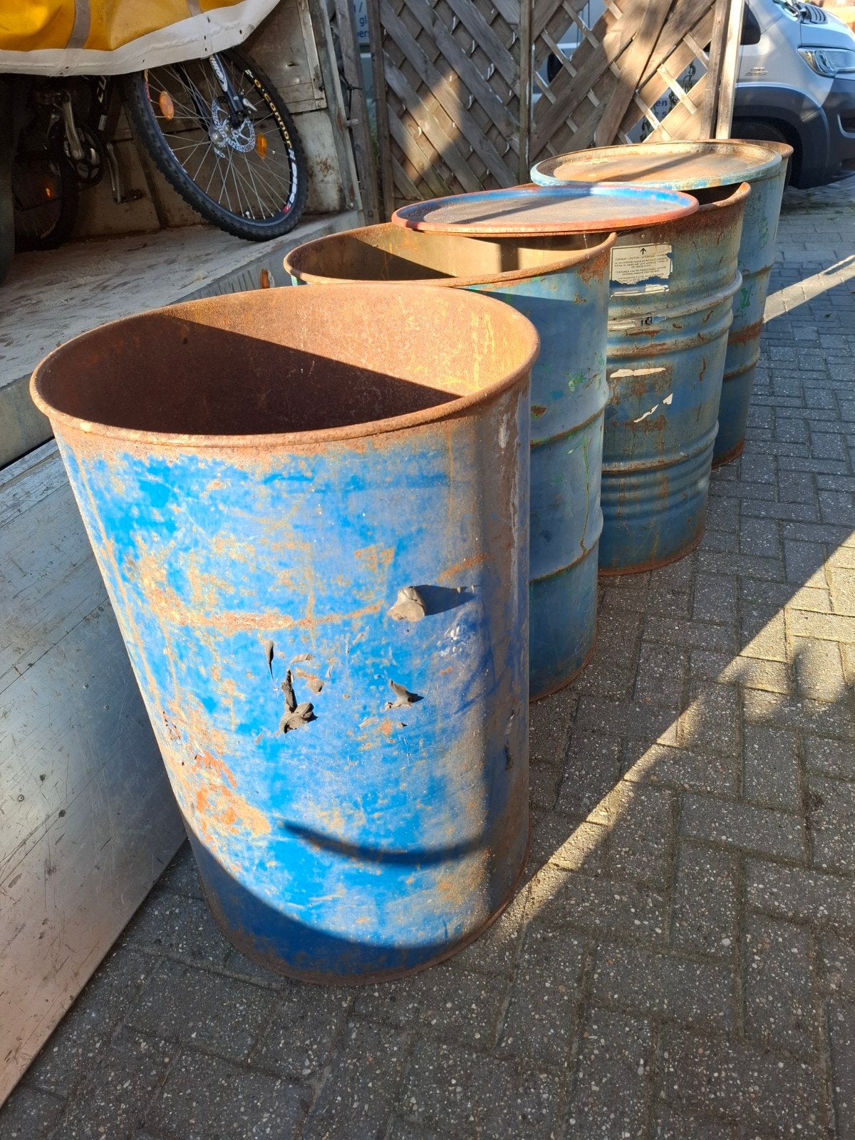 vuurton  4stuks  en 2 deksels beiden p/s, Tuin en Terras, Ophalen