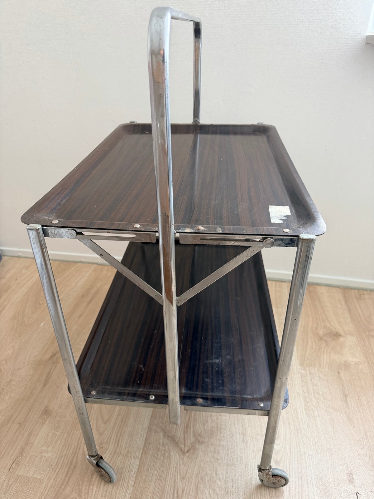 Vintage Melform Speedy trolley jaren 60 chroom donkerbruin, Ophalen of Verzenden