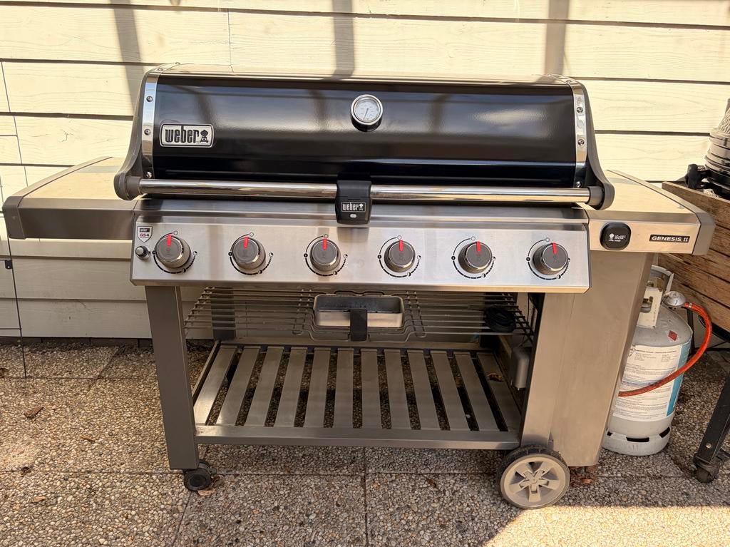 Weber Genesis II gasbarbecue 6 pitter GBS., Ophalen, Gebruikt