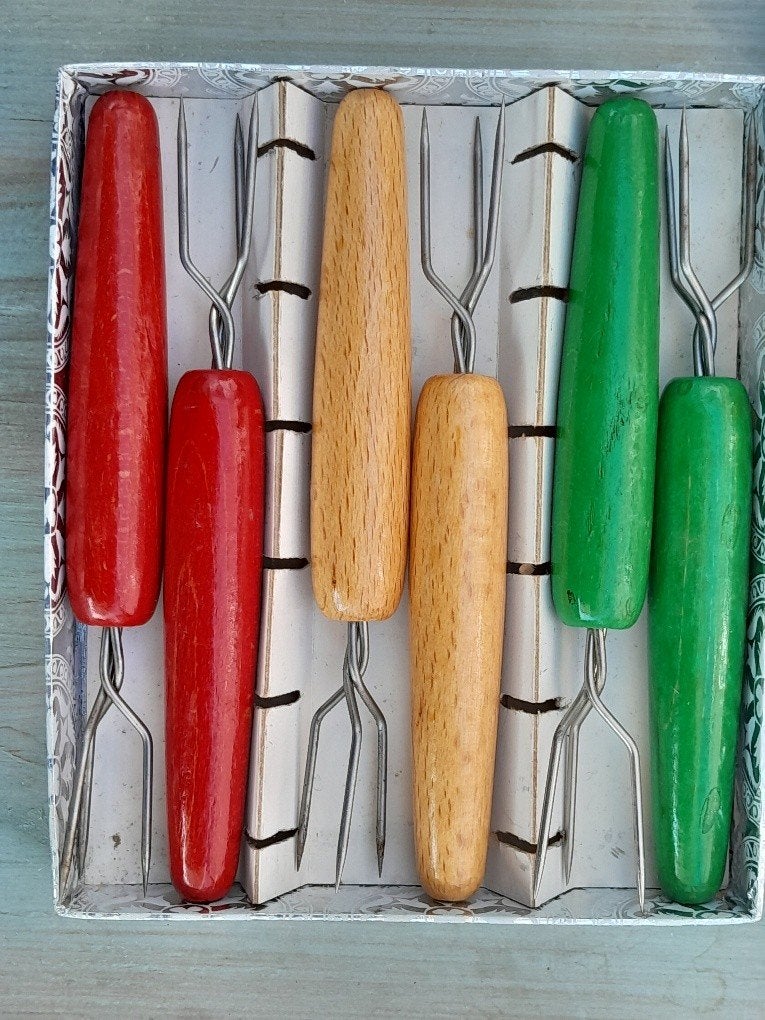 Prikkertjes met houten handvat, Ophalen of Verzenden