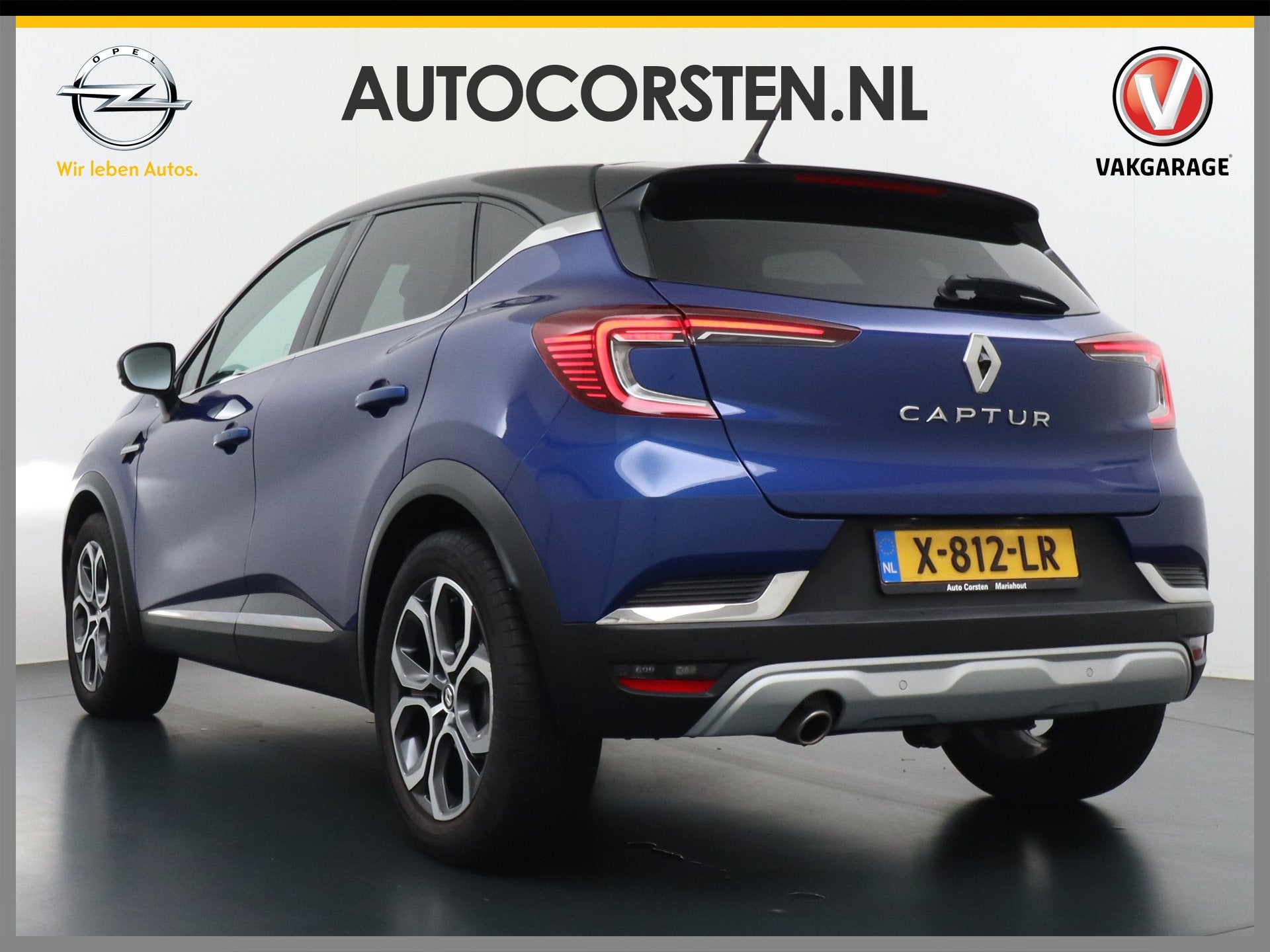 Renault Captur 1.3T 141PK Hybrid AUT-7 R.S. Line Trekhaak Ca, Stof, Gebruikt, 4 cilinders, Blauw