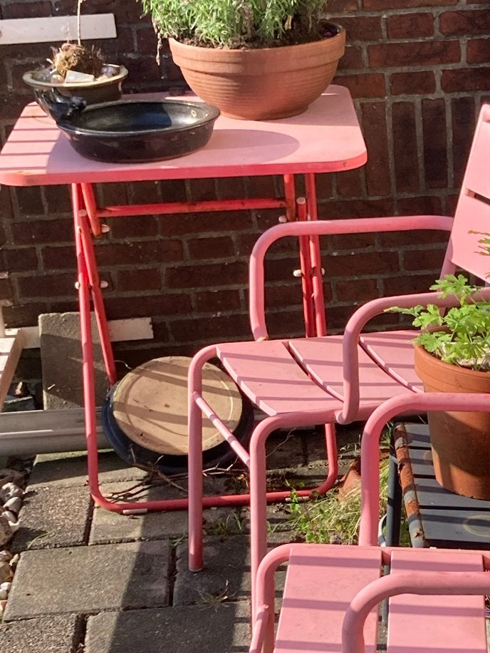 Tuintafel HAANS Lifestyle - Opklapbaar & vierkant, Ophalen, Gebruikt, Vierkant, Metaal