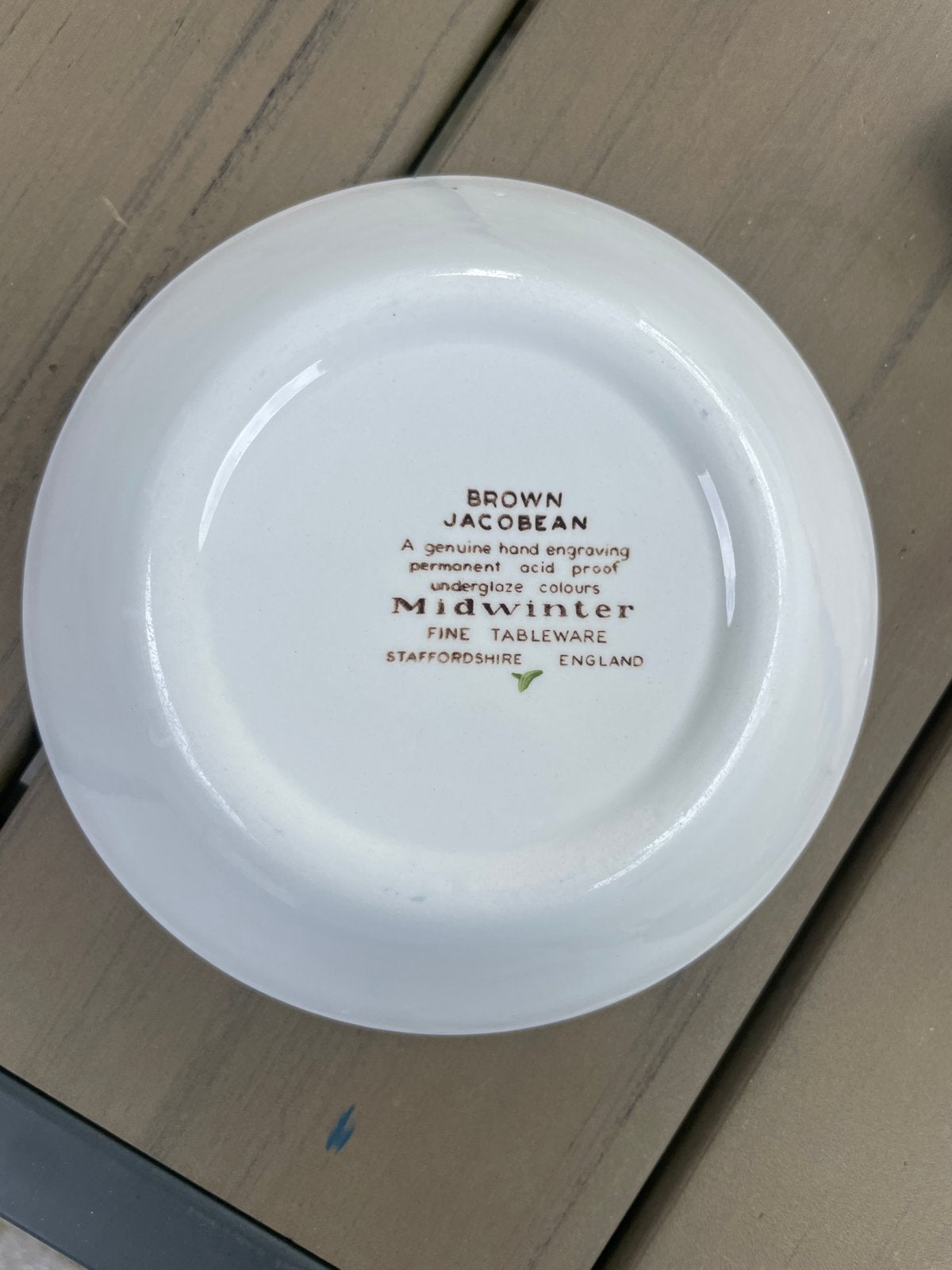 Midwinter Brown Jacobean bord - Vintage servies, Ophalen of Verzenden
