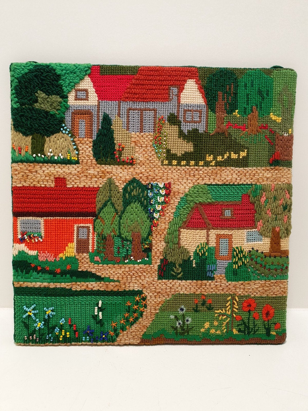 Wanddecoratie geweven met kraaltjes, Ophalen of Verzenden