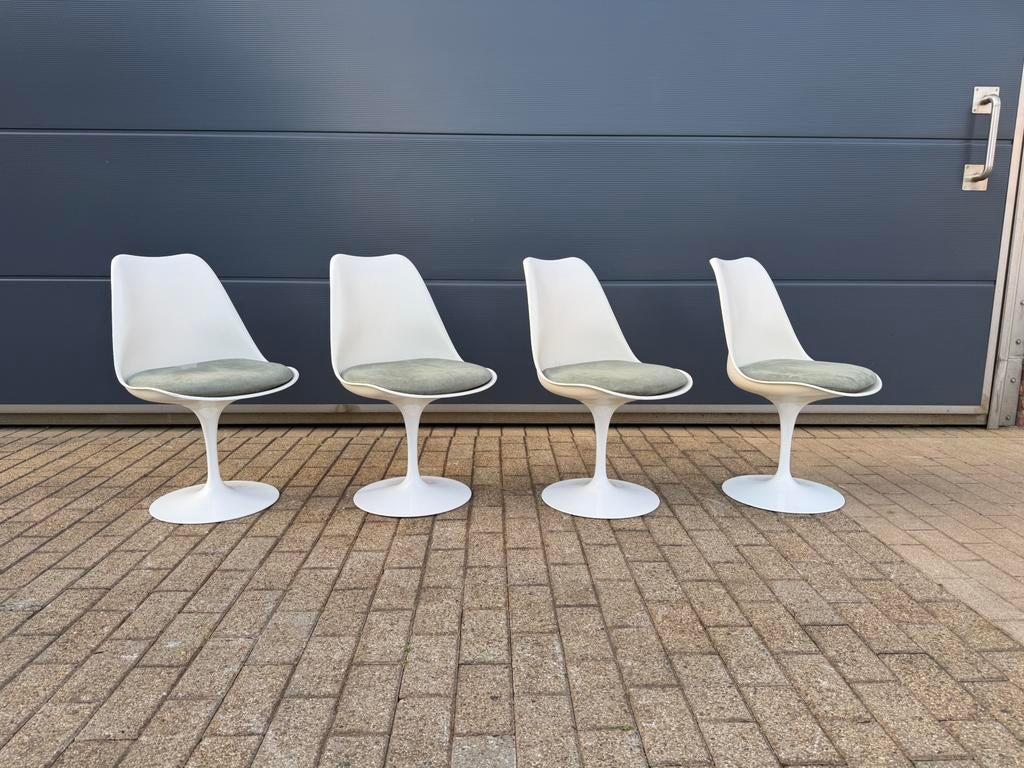 4x originele vintage Knoll Tulip dining chairs Eero Saarinen, Ophalen of Verzenden, Vier