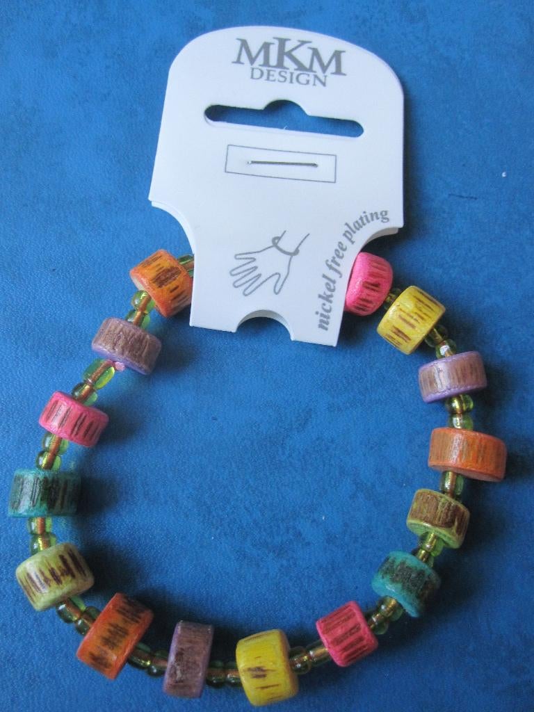 Kleurige elastische armband (nieuw), Sieraden, Tassen en Uiterlijk, Armbanden, Ophalen of Verzenden, Nieuw, Overige kleuren, Overige materialen