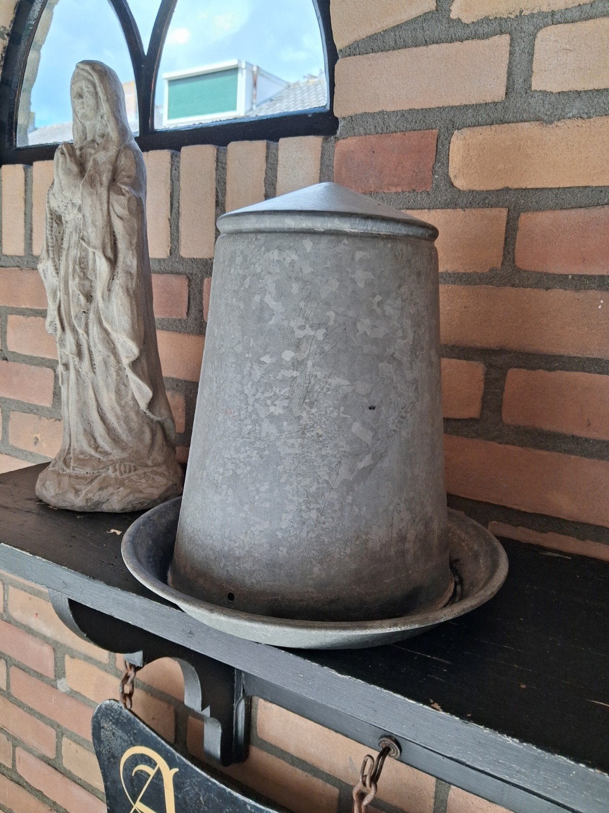 ANTIEK OUD   ........   ZINKEN  ...  KIPPEN , DRINKBAK, Ophalen of Verzenden
