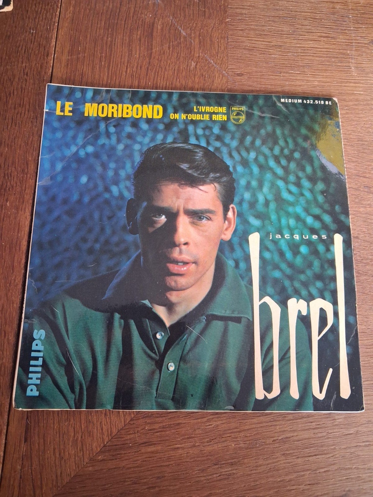 Jacques Brel - Le Moribond EP (Philips, 1961), Cd's en Dvd's, Ophalen of Verzenden, Gebruikt, EP, Chanson