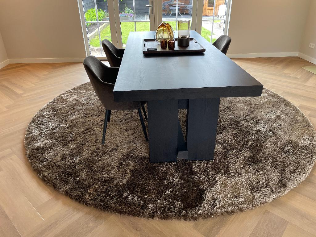 Hoogwaardig vloerkleed rond 320cm, Ophalen, Bruin, Rond, 200 cm of meer